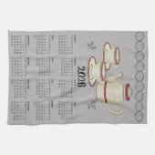 Thee Handdoek Kalender 2026 Cups en theepot (Horizontaal)