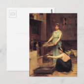 TheE HoUSEHoLD GoDs, door John William Waterhouse Briefkaart (Voorkant / Achterkant)