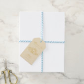 Thee in de middag Handgetekende Gele Bruiloftsdouc Cadeaulabel (Met Touw)