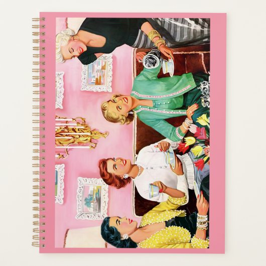 Thee in de middag in de jaren 50 Mid Century Moder Planner (Voorkant)