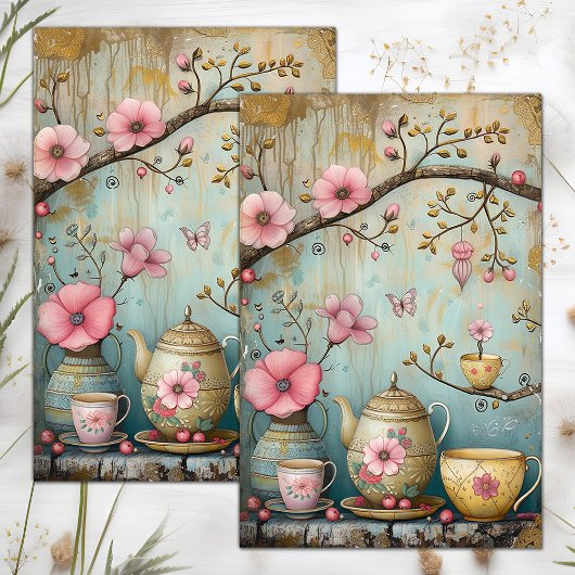 THEE IN DE TUIN DECOUPAGE VELLIJN PAPER TISSUEPAPIER