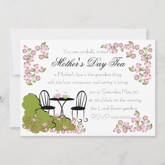 Thee in de tuin kaart (Voorkant)