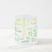 Thee in elke taal in het groen matglas koffiemok (Center)