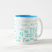 Thee in elke taalkundige Mok in blauw (Voorkant rechts)
