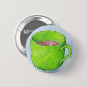 Thee in groene Button (Voorkant /achterkant)