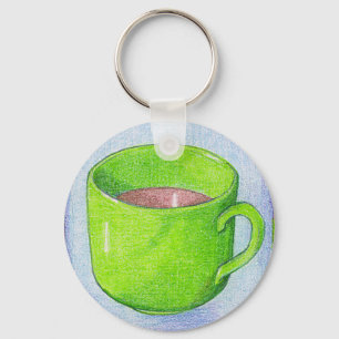 Thee in groene Sleutelhanger