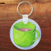 Thee in groene Sleutelhanger (Voorkant)