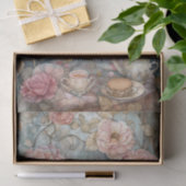 THEE IN HET ROOS TUIN DECOUPAGE TISSUE PAPIER (Geschenk)