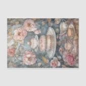 THEE IN HET ROOS TUIN DECOUPAGE TISSUE PAPIER (Voorkant)