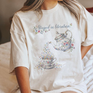 Thee in Literatuur Alfabet Theekopje Tri-Blend Shirt