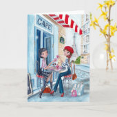 Thee in Parijs - wenskaarten Kaart (Gele Bloem)