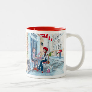 Thee in Paris Mode Meisjes Schattig - Twee Tonen M Tweekleurige Koffiemok