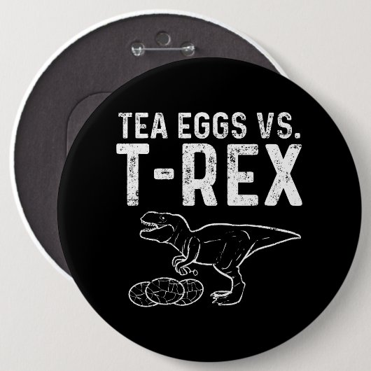 Thee infuser tegen T rex dinosaurus eitjes Ronde Button 6,0 Cm (Voorkant /achterkant)