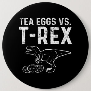 Thee infuser tegen T rex dinosaurus eitjes Ronde Button 6,0 Cm