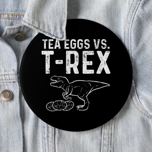 Thee infuser tegen T rex dinosaurus eitjes Ronde Button 6,0 Cm (In situ)