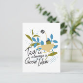 Thee is altijd een goed idee briefkaart (Staand voorkant)