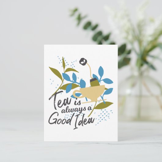 Thee is altijd een goed idee briefkaart (Staand voorkant)