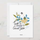 Thee is altijd een goed idee feestdagenkaart (Achterkant)