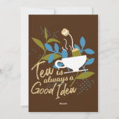 Thee is altijd een goed idee voor 2 feestdagenkaart (Achterkant)