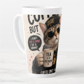 Thee Is Mijn Leven Kat Moeder Latte Mok (Linkerhoek)