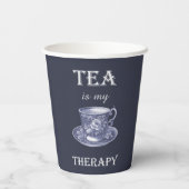 Thee is mijn therapie papieren beker (Achterkant)