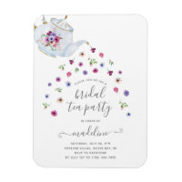 Thee kan Florale Bruiloft Thee Feest Uitnodiging