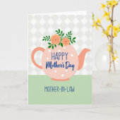 Thee kan Illustratie Moeders Kaart (Gele Bloem)