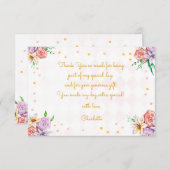 Thee kinder verjaardag bedankkaart (Voorkant / Achterkant)