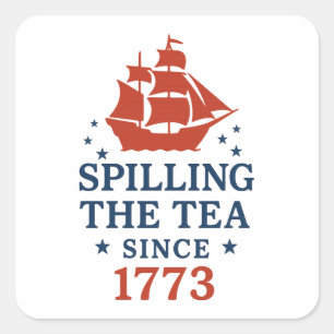 Thee Kletsen Sinds 1773 Grappige Geschiedenis Vierkante Sticker