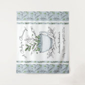 Thee Kopje Thee Feestje Baby Shower Wandkleed (Voorkant)