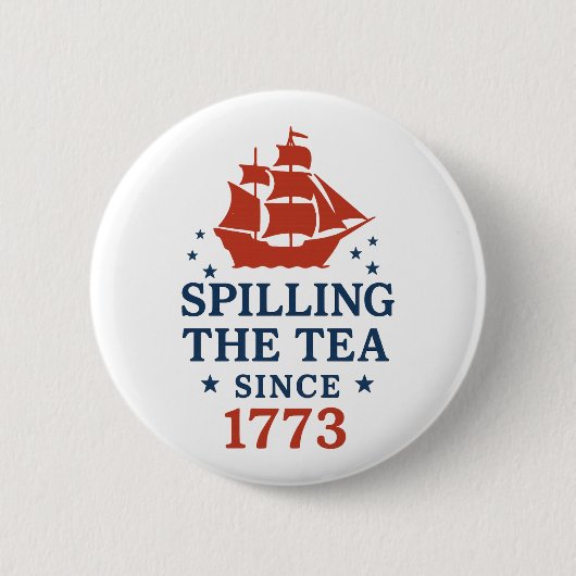 Thee Leken Sinds 1773 Grappige Geschiedenis Ronde Button 5,7 Cm (Voorkant)