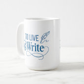 Thee Leven & Schrijven Koffiemok - 450ml (Voorkant links)
