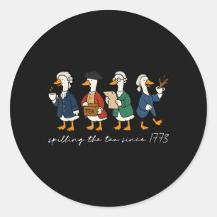 Thee lichten sinds 1773 Grappige Gans Ronde Sticker