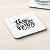 Thee maakt alles beter grappig citaat bier onderzetter (Linkerzijde)