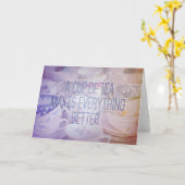 Thee maakt alles beter | Wenskaart Kaart (Gele Bloem)