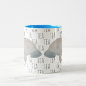 Thee Marine Zoogdier Waterverf Moeder Baby Manatee Tweekleurige Koffiemok (Center)