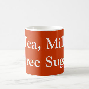Thee, Melk, Drie Suikers - Mijn drink bestellen Koffiemok