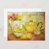 Thee met citroen briefkaart (Voorkant / Achterkant)
