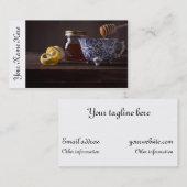 Thee met citroen en honing visitekaartje (Voorkant / Achterkant)