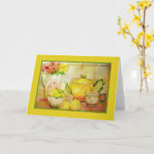 Thee met citroen kaart (Gele Bloem)