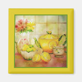 Thee met citroenmagneten magneet (Voorkant)