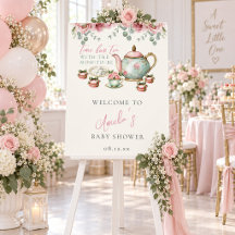 Thee met de aanstaande moeder Baby Shower Welkomst
