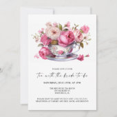 Thee met de bruid-to-be Vrijgezellenfeest Tea Part Kaart (Voorkant)