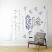 Thee met de moeder Baby shower Foto Achtergrond Te Wandkleed (In Situ (horizontaal))