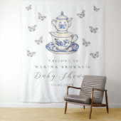 Thee met de moeder Baby shower Foto Achtergrond Te Wandkleed (In situ)