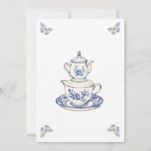 Thee met de moeder om baby shower te zijn kaart (Achterkant)