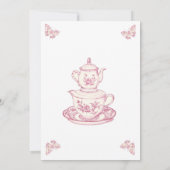 Thee met de moeder om baby shower te zijn kaart (Achterkant)