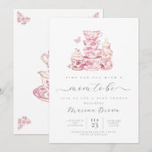 Thee met de moeder om baby shower te zijn kaart (Voorkant / Achterkant)