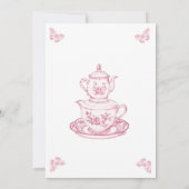 Thee met de moeder om baby shower te zijn kaart (Achterkant)