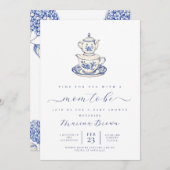 Thee met de moeder om baby shower te zijn kaart (Voorkant / Achterkant)